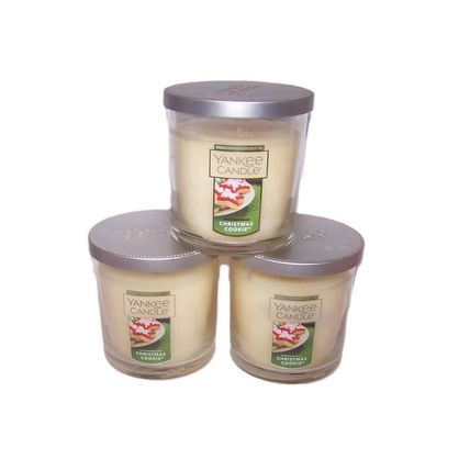 Yankee Candle Christmas Cookie Scented Small Tumbler Candle 7 oz each - Lot of 3