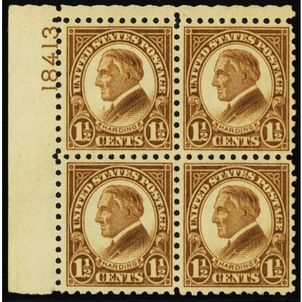 582, Mint LH VF/XF GEM Plate Block CV $85 * Stuart Katz