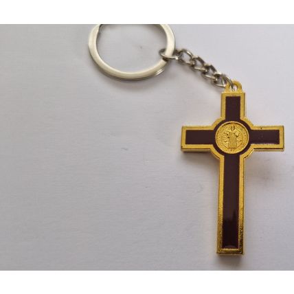 New Metal CRUCIFIX Keyring Key Chain CHRISTIAN CATHOLIC JESUS ON THE CROSS