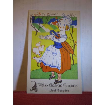 2 x VIEILLES CHANSONS FRANCAISES, Old French Song Cards childrens =