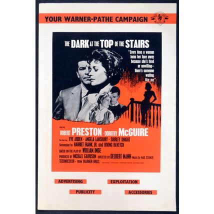 DARK AT THE TOP OF THE STAIRS 1960 Robert Preston, Dorothy McGuire CAMPAIGN BOOK