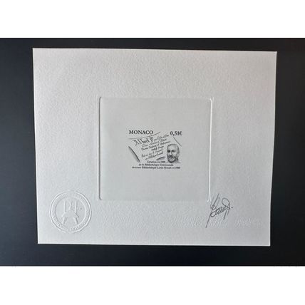 Monaco 2009 YT 2680 Epreuve d'artiste Bibliothèque Louis Notari 1980 Albert Ier