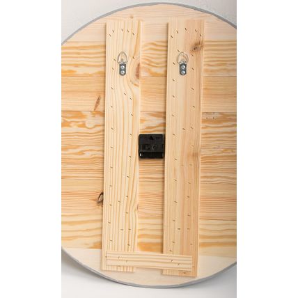 BrandtWorks 36" W x 36" H Farmhouse Clock-GRAY-ANALOG-NEW-SEALED-FAST SHIPPING