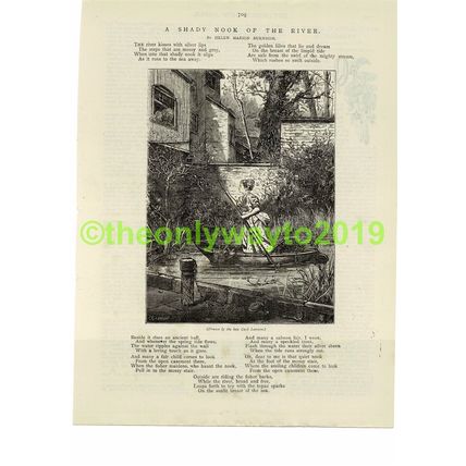 Shady Nook of the River, Illustrated Poetry, Book Illustration (Print), 1881/2