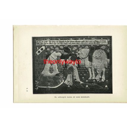 Applique Panel By Miss Keighley, Art In Needlework, Book Illustration (Print)
