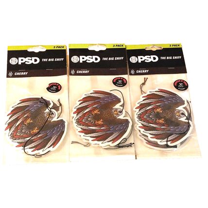 PSD The Big Sniff Hanging Car Air Freshener Cherry Scented Eagle 3 Pack NEW!