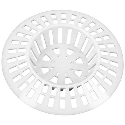 WHITE SINK STRAINERS 1.5" / 1.75" Plug Hole Basin Bath Cover Hair Catcher Filter