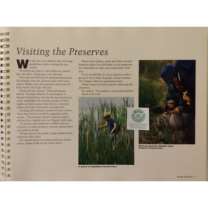 MAINE FOREVER A GUIDE TO NATURE CONSERVANCY PRESERVES IN MAINE ILLUSTRATED
