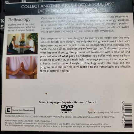 Reflexology DVD Promo The Daily Mail Body & Soul Collection DVD