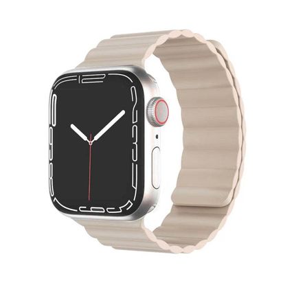 Mutural Liquid Silicone Magnetic Strap Watchband For Apple Watch Series, 7 41mm