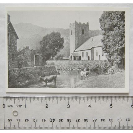 c1980s postcard Grasmere Church c1902