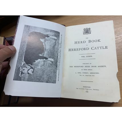 RARE* 1949 "THE HERD BOOK OF HEREFORD CATTLE" BULLS & COWS VOL 79 BOOK (P7)