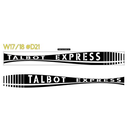 2 x Campervan Motorhome Decal Talbot Express DECAL, GRAPHIC, STICKER #D21
