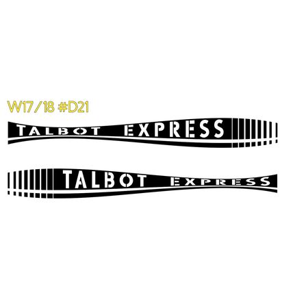 2 x Campervan Motorhome Decal Talbot Express DECAL, GRAPHIC, STICKER #D21