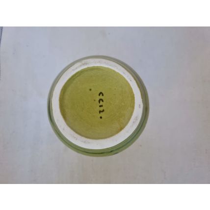 Signed Charles Collard Small Vase | Honiton Studio Pottery Green Glazed Bud Vase