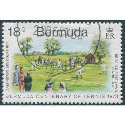 Bermuda 1973 18c Lawn Tennis Centenary SG301 used