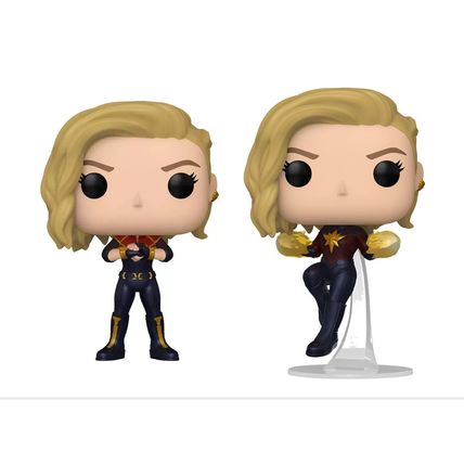 NEW Marvel The Marvels Captain Marvel Funko Pop Figure #1249 & #1257