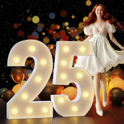 Imprsv Marquee Numbers 3 Feet Tall: 25Th Birthday Decorations Large Light up Num