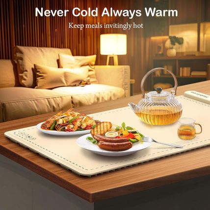 Food Warmer Silicone Electric Warming Tray - Rapid Heating, Precise 6-Level Temp