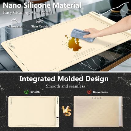 Food Warmer Silicone Electric Warming Tray - Rapid Heating, Precise 6-Level Temp