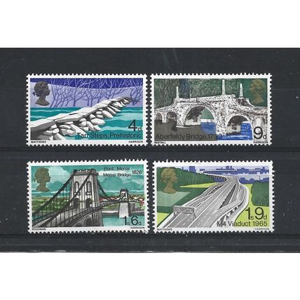 GB.British Bridges set of 4.Mounted Mint.Jul25a