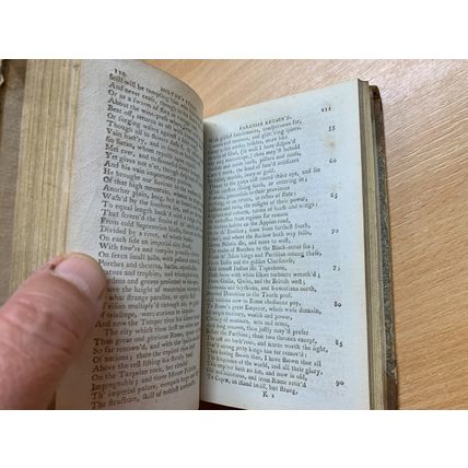 1795 "THE POETICAL WORKS OF JOHN MILTON" VOL 2 TINY ANTIQUE BOOK (P2)