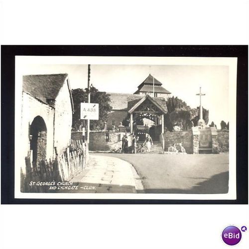 Shropshire CLUN St George's Church Postcard by Raeburn