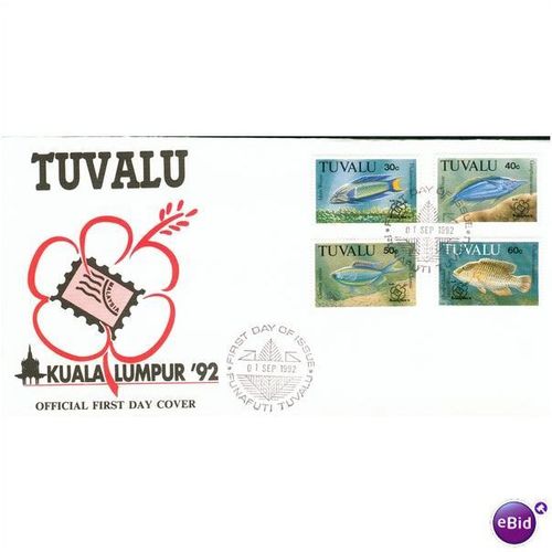 Tuvalu FDC 1992 - SG 656-659 - Kuala Lumpur '92