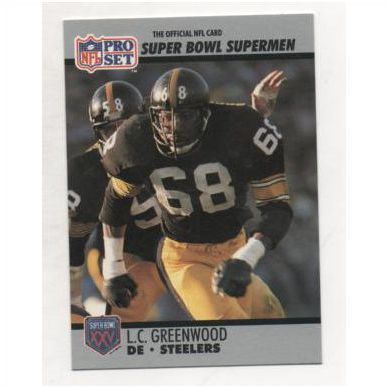 PRO SET 1990 Super Bowl Supermen card No.77 L.C.Greenwood, Steelers