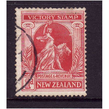 NEW ZEALAND 1920 VICTORY 1d CARMINE RED SG454 FINE USED