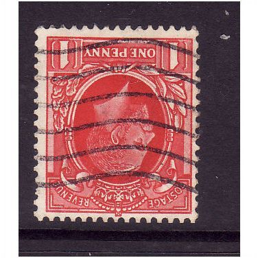 GREAT BRITAIN 1934 1d SCARLET WMK INVERTED SG440i FINE USED #2