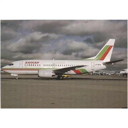 Balkan Bulg Airlines Boeing B737 53A Aircraft Postcard (A24204)