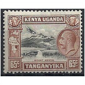 KUT 1935 SG117 65c Black & Brown Mounted Mint . . .