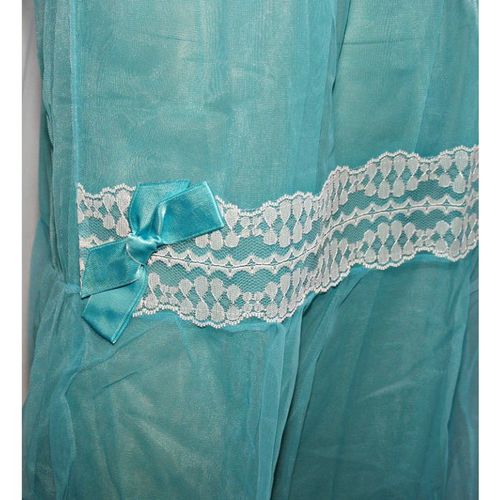 Vintage 1960 Turquoise Nylon Nightdress Size 10 12 New in Packet