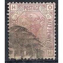 1879 SG141 2 1/2d Rosy-Mauve Plate 15 Good/Fine Used Check Letters "OH".