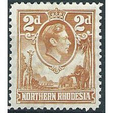 Northern Rhodesia 1938 SG31 2d Yellow-Brown Mounted Mint ... .