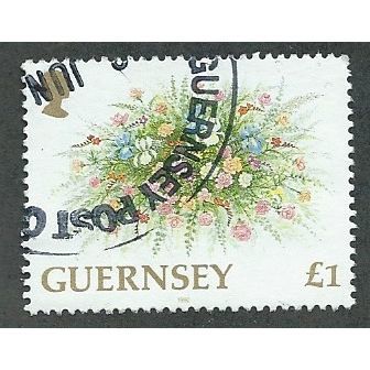 GUE 1992 £1.00 'FLOWERS ' FINE USED (EBID37-981)