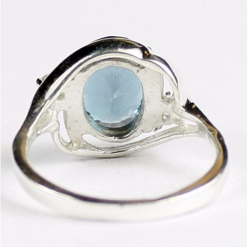 London Blue Topaz, 925 Sterling Silver Ladies Ring, SR021