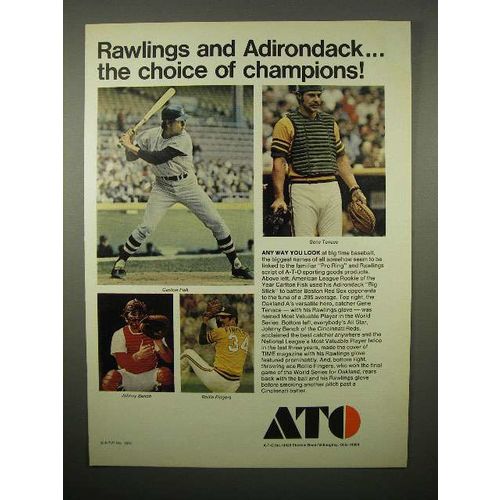 1973 ATO Ad - Carlton Fisk, Gene Tenace, Johnny Bench +