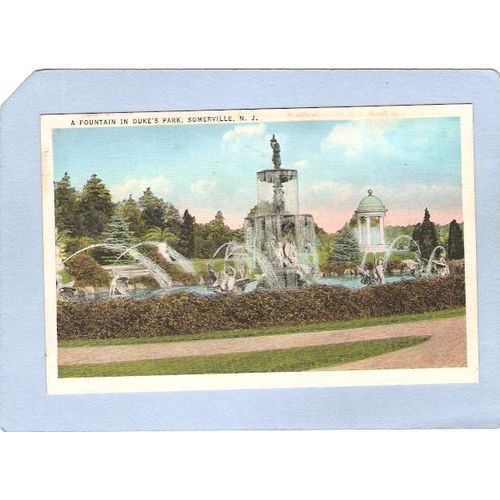 New Jersey Somerville A Fountain In Dukes Park~2596