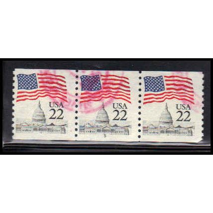Used 2115a 22c U.S. Flag Fine PNC 5/3 PA2526