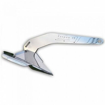 ANAMR-TPX8 * 17 lb TPX Anchor, Stainless Steel w/ roll bar for Boats up to 25Ft