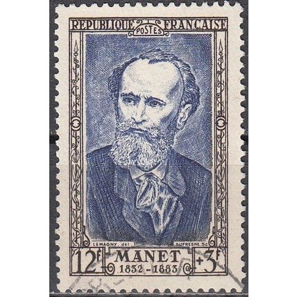 France 1952 Michel 949 O Cote (2008) 8.50 € Edouard Manet peintre Cachet rond