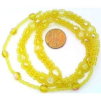 Yellow Citrine Beaded Daisy Chain Gemstone Choker Necklace