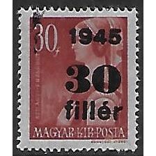 Mi 787: 30 f. on 30 f. brown-red Surcharged Defin.: Hungarian Women, wmk. X