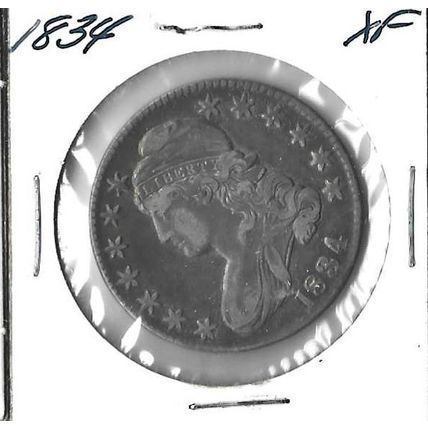 1834 US Bust Half Dollar XF Grey Sheet $190.00