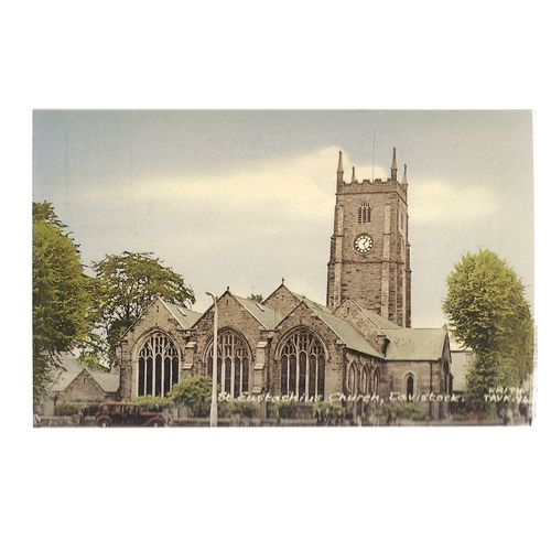 ST. EUSTACHIUS CHURCH, TAVISTOCK DEVON unused vintage postcard by Frith =