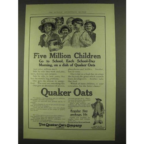1913 Quaker Oats Ad - Five Million Children