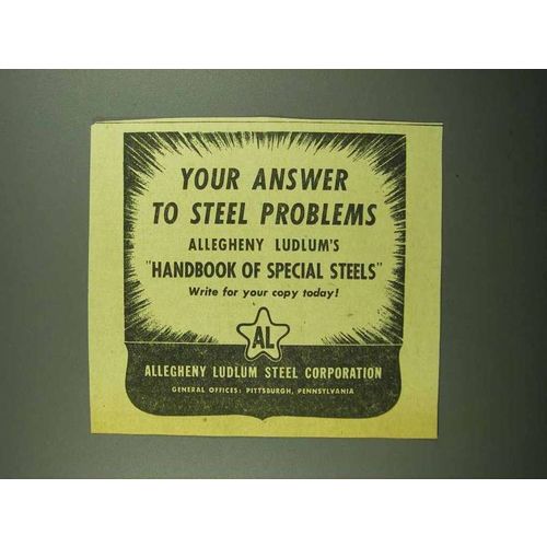 1942 Allegheny Ludlum Steel Ad - Your Answer