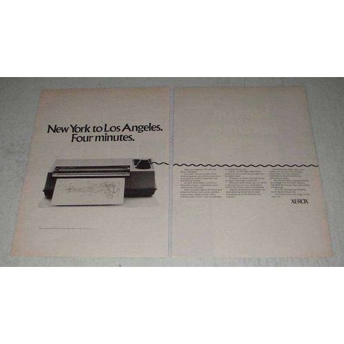 1971 Xerox Telecopier Ad - New York to Los Angeles